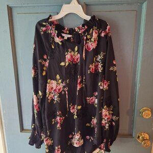 time and tru flower shirt large